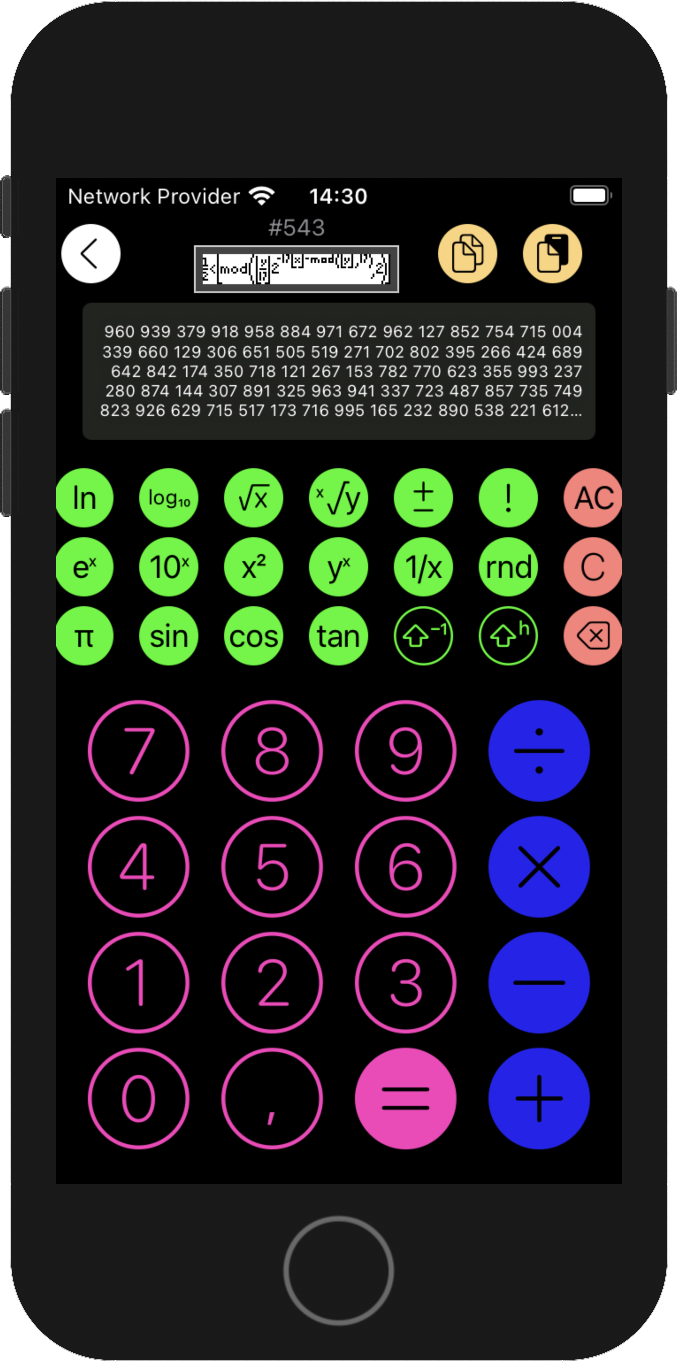 Tupper calculator